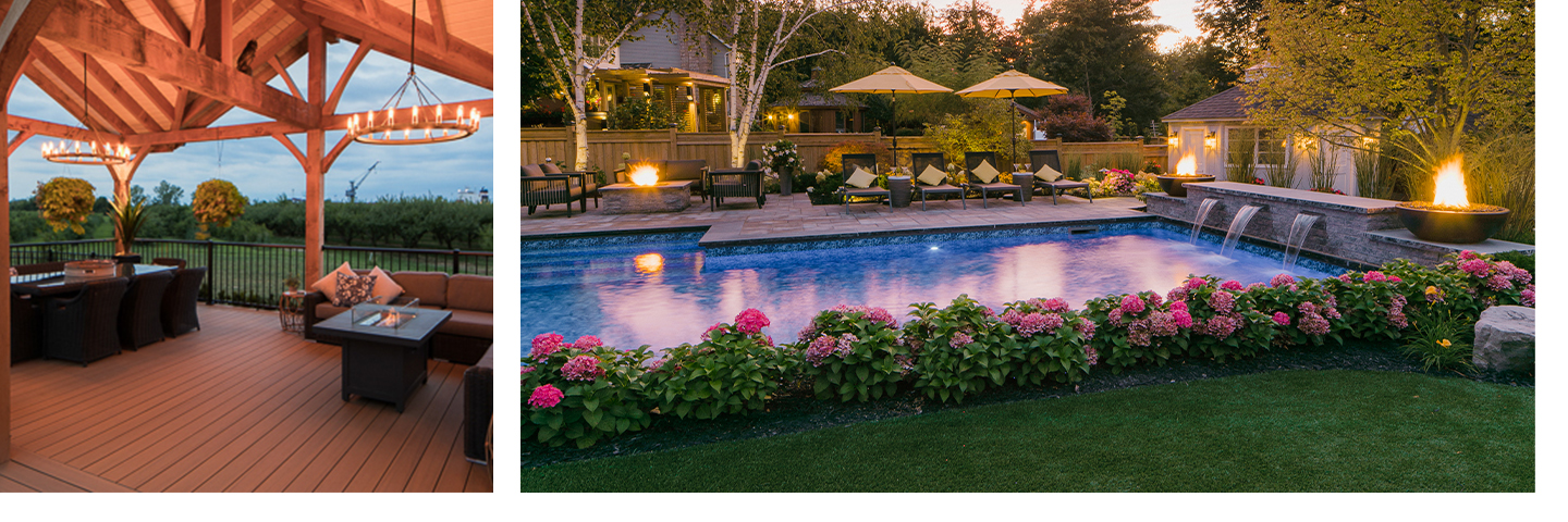 A fun and entertaining backyard designed and built by LandArt home and Landscape