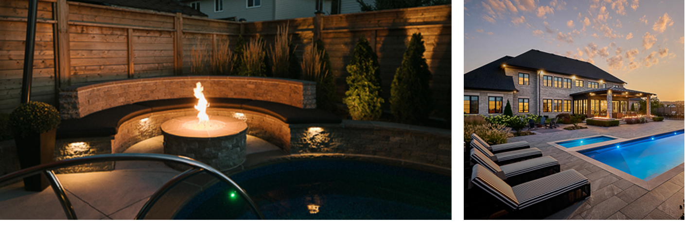 A custom fire feature in Beamsville Ontairo